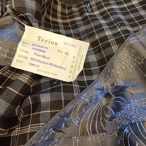 TAYLON MEN'S THREE PIECE SUIT CLASSIC JACKET 42L VEST 42L PANTS WAIST 38L PLAID - Picture 10 of 13